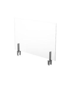 MARVEL Panel Extension PPE Shield With Antimicrobial Protection, 25-1/2in x 36in, Silver/Clear