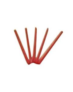 Goldmax Jumbo Plastic Spoon Straws, 8in, Red, Pack Of 2,000