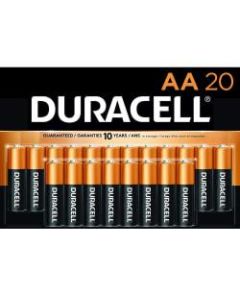 Duracell Coppertop AA Alkaline Batteries, Pack Of 20