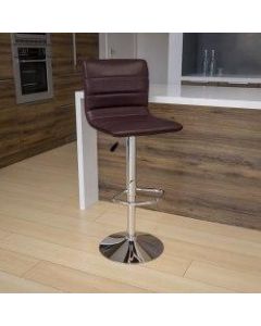 Flash Furniture Contemporary Adjustable Bar Stool, Brown
