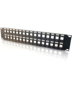 C2G 32-Port Blank Keystone/Multimedia Patch Panel - 32