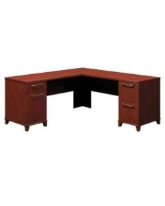 Bush Business Furniture Enterprise L Shaped Desk, 72inW, Harvest Cherry, Premium Installation