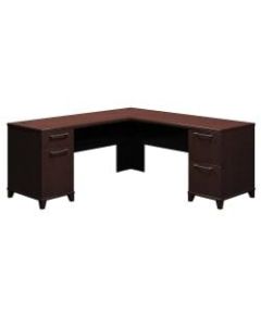 Bush Business Furniture Enterprise L Shaped Desk, 72inW, Mocha Cherry, Premium Installation
