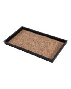 Anji Mountain 2-Pair Rubber Boot Tray, Tan/Blue/Black