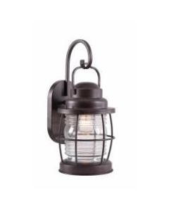 Kenroy Home Beacon 1-Light Medium Wall Lantern, 7-3/16inW, Blackened Gilded Copper