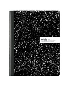 Office Depot Brand Composition Book, 7-1/2in x 9-3/4in, Wide Ruled, 100 Sheets, Black/White