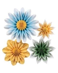 Teacher Created Resources Paper Flowers, Floral Sunshine, Pack Of 4 Paper Flowers