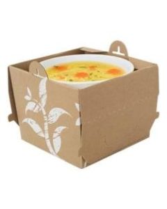 LBP Soup n Serve Carriers, 64 Oz, Brown, Set Of 30 Carriers