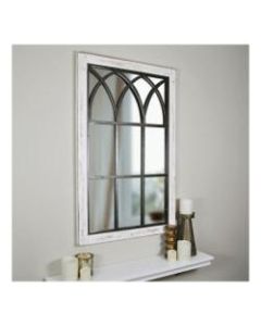 FirsTime & Co. Vista Arched Window Rectangular Mirror, Distressed White