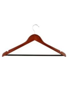 Honey-Can-Do Suit Hangers, 9inH x 1/2inW x 17 3/4inD, Cherry, Pack Of 24