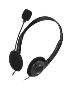 Adesso Xtream H4 - 3.5mm Stereo Headset with Microphone - Noise Cancelling - Wired- 6 ft cable- Lightweight - Works with Computer, Tablet and Smartphone. Ideal for Zoom, Microsoft Team, Skype, Webex, Google Meet