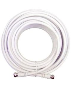 Wilson 20 ft. White RG6 Low Loss Coax Cable (F-Male - F-Male) - 20 ft Coaxial Antenna Cable for Antenna - First End: 1 x F Connector Male Antenna - Second End: 1 x F Connector Male Antenna - White