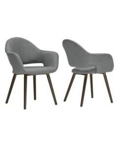 Glamour Home Adel Dining Chairs, Gray, Set Of 2 Chairs