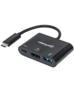 Manhattan SuperSpeed 3.1 USB-C to HDMI Docking Converter - for Notebook/Tablet PC/Desktop PC - USB Type C - 2 x USB Ports - HDMI - DisplayPort - Wired - Multiport Converter