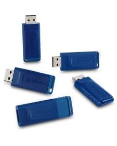 Verbatim 16GB USB Flash Drive - 5pk - Blue - 16 GB - USB - Blue - 5 Year Warranty - 5 / Pack