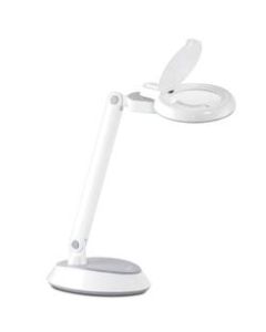 OttLite LED Magnifier Desk Lamp, 14-3/4inH, White