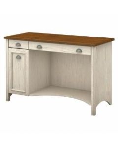 Bush Furniture Fairview Computer Desk, 48inW, Antique White/Tea Maple, Standard Delivery