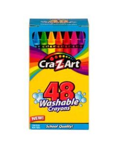 Cra-Z-Art Washable Classic Crayons, Assorted Colors, Pack Of 48 Crayons