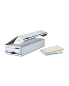 Bankers Box Econo Stor/File Standard-Duty Storage Boxes, 9in x 24in x 4in, 65% Recycled, White/Blue, Case Of 12