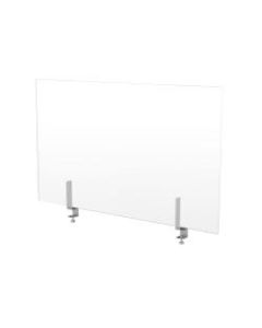 MARVEL Panel Extension PPE Shield With Antimicrobial Protection, 25-1/2in x 42in, Silver/Clear