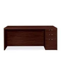 HON Valido Right Single-Pedestal Desk, Mahogany