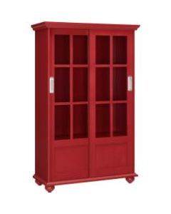 Ameriwood Home Aaron Lane 4-Shelf Bookcase, Red