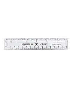 Acme Durable Plastic 6in Clear Ruler