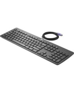 HP PS/2 Slim Business Keyboard - Cable Connectivity - PS/2 Interface - Computer - Membrane Keyswitch