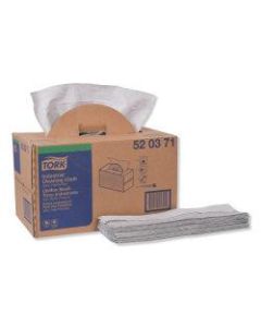 Tork Industrial 1-Ply Cleaning Cloths, 14in x 16-15/16in, Gray, Pack Of 280 Cloths