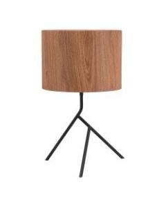 Zuo Modern Sutton Table Lamp, 19 13/16inH, Brown Shade/Black Base
