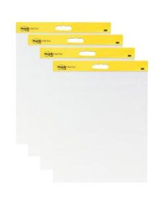 Post-it Super Sticky Wall Easel Pads, 20in x 23in, White Paper, Pack Of 4 Pads