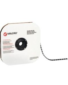 VELCRO Brand Tape, Hook Dots, 1.88in, Black, Case Of 450
