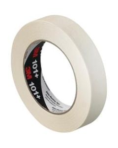 3M 101+ Masking Tape, 3in Core, 1in x 180ft, Tan, Case Of 12