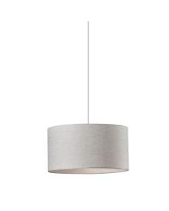 Adesso Harvest Drum Pendant Lamp, 15inW, White