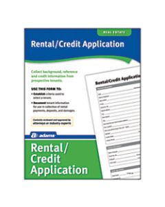 Adams Rental/Credit Application