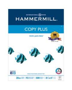 Hammermill Paper, Copy Plus MP, Letter Size (8 1/2in x 11in), 20 Lb, Ream Of 500 Sheets