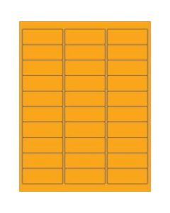 Office Depot Brand Labels, LL173OR, Rectangle, 2 5/8in x 1in, Fluorescent Orange, Case Of 3,000