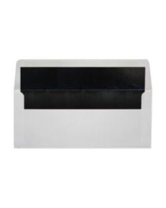 LUX #10 Foil-Lined Square-Flap Envelopes, Peel & Press Closure, White/Black, Pack Of 500