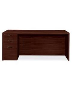 HON Valido Left Pedestal Desk, Mahogany