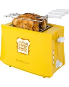Nostalgia Electrics 2-Slice Grilled Cheese Toaster, Yellow