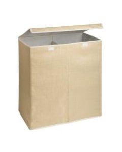 Honey-Can-Do Large Dual Laundry Hamper with Lid, Beige