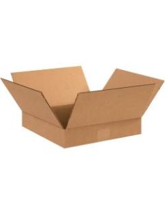 Office Depot Brand Flat Corrugated Boxes, 12in x 12in x 2in, Kraft, Pack Of 25 Boxes