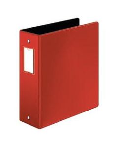 Cardinal EasyOpen 3-Ring Binder With Premier Locking Rings, 3in Round Rings, 60% Recycled, Red