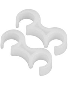 Flash Furniture Plastic Ganging Clips, 1in x 1in, White, Pack Of 2 Clips