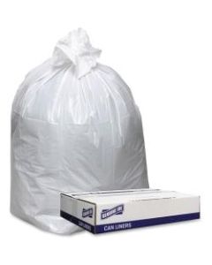 Genuine Joe Low Density White Can Liners - 38in Width x 58in Length x 0.90 mil (23 Micron) Thickness - Low Density - White - 100/Carton - Can, Waste Disposal