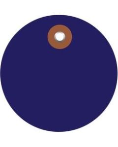 Office Depot Brand Prewired Plastic Circle Tags, 3in, Blue, Pack Of 100