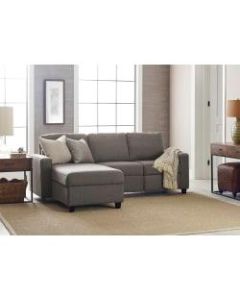 Serta Palisades Reclining Sectional With Storage Chaise, Left, Gray/Espresso