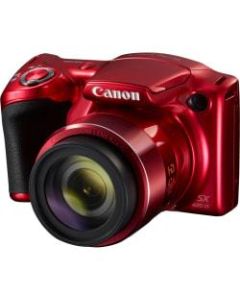 Canon PowerShot SX420 IS 20 Megapixel Compact Camera - Red - 1/2.3in Sensor - Autofocus - 3inLCD - 42x Optical Zoom - 4x Digital Zoom - Optical (IS) - 5152 x 3864 Image - 1280 x 720 Video - HD Movie Mode - Wireless LAN