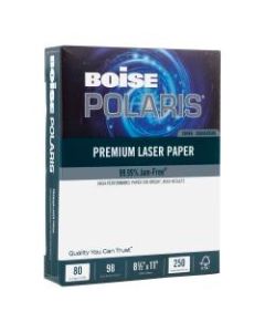 Boise POLARIS Premium Laser Cover Paper, Letter Size (8 1/2in x 11in), 80 Lb, FSC Certified, Ream Of 250 Sheets