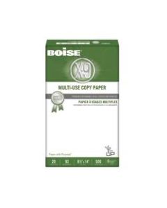 Boise X-9 Multi-Use Copy Paper, Legal Size (8 1/2in x 14in), 92 (U.S.) Brightness, 20 Lb, White, Ream Of 500 Sheets